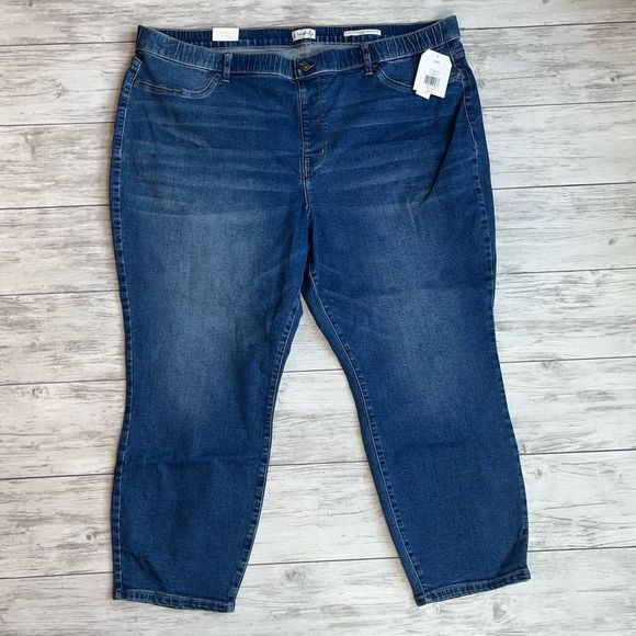 Wonderly High Rise Pull On Skinny Crop Jeans Size 24W NWT - Picture 1 of 6